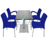 Juego Eva con brazos Mesa Acero Inoxidable