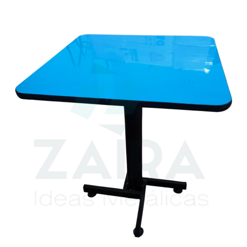 Mesa Cuadrada Fórmica Azul
