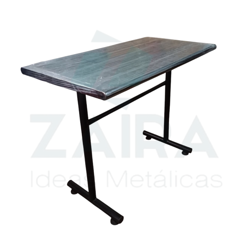 Mesa Rectagular Con base H -Tapa en Acero Inoxidable